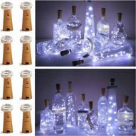 enhance any occasion with 8-pack 20 led wine bottle cork lights in cool white - perfect for diy, christmas, halloween, weddings, parties, indoor & outdoor decor! логотип