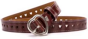 img 1 attached to Fashion Hollow Leather Narrow Ladies Women's Accessories