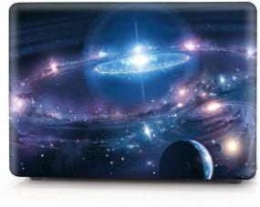 img 2 attached to 🌌 HRH 2-in-1 Galaxy Universe Starry Sky Laptop Body Shell Hard Case Cover + Silicone Keyboard Cover for MacBook New Pro 15 with Touch bar A1707 A1990 (2018 2017 2016 Release)