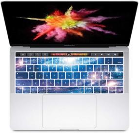 img 3 attached to 🌌 HRH 2-in-1 Galaxy Universe Starry Sky Laptop Body Shell Hard Case Cover + Silicone Keyboard Cover for MacBook New Pro 15 with Touch bar A1707 A1990 (2018 2017 2016 Release)