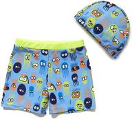 🩳 bonverano baby/toddler boy beach swim trunks/shorts set with cap logo