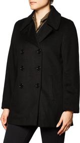img 4 attached to 💃 Calvin Klein Double-breasted Peacoat: A Timeless Addition to Women's Wardrobe