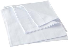 img 3 attached to 🧣 Cotton White Handkerchief Set - Pieces of Hankies