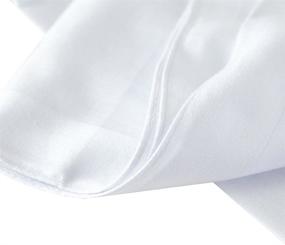 img 1 attached to 🧣 Cotton White Handkerchief Set - Pieces of Hankies