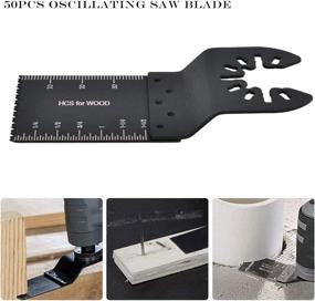 img 3 attached to 🔧 MOKENEYE 50PCS Universal Quick Release Wood Oscillating Multitool Saw Blades for Fein, Porter Cable, Black & Decker, Bosch, Craftsman, Ridgid, Ryobi, Makita, Milwaukee, Dewalt, and Rockwell