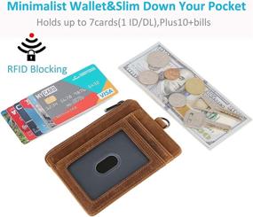 img 3 attached to Bifold Wallets Genuine Leather Keychain Men's Accessories