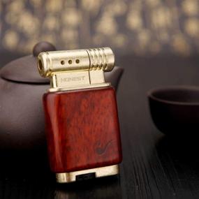 img 3 attached to 🔥 Revive Tradition with Refillable Soft Flame Butane Lighters from Retrolighter – Ideal Father's Day or Husband Gift (Brownwood)