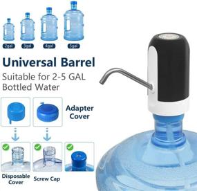img 3 attached to 5 Gallon Water Bottle Pump - CHIVENIDO Water Dispenser for 5 Gallon Bottle with Reusable Screw Top or Crown Tops, USB Charging, Automatic Drinking Water Jug Pump for Home Use