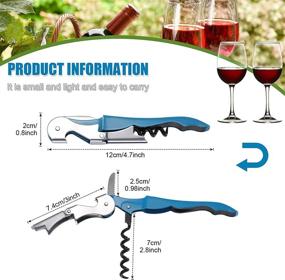 img 3 attached to 🍷 Multi-Colored Waiter Corkscrew Wine Opener Set - Classic All-in-One Tool for Bartenders, Waiters, and Wine Enthusiasts (6 Pieces)