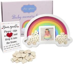 img 4 attached to 📸 Capture Precious Memories with our Free-Space Baby Shower Alternative Guest Book Baby's First Photo Frame - Perfect 1st Trimester Pregnancy Gift!