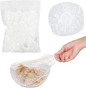 img 4 attached to Flexible and Clear Reusable Plastic Elastic Covers for Leftovers