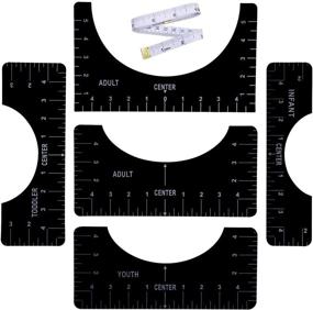 img 4 attached to 6 Pcs T-Shirt Ruler Guide for Perfect Vinyl Alignment - Design Centering Made Easy with Soft Tape Measure - Round Neck Ruler for Adults, Youth, Toddler & Infant Tees