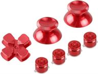 🎮 enhance your ps4 gaming experience with xfuny metal bullet buttons & thumbsticks mod kit (red) logo