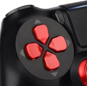 img 2 attached to 🎮 Enhance Your PS4 Gaming Experience with XFUNY Metal Bullet Buttons & Thumbsticks Mod Kit (Red)