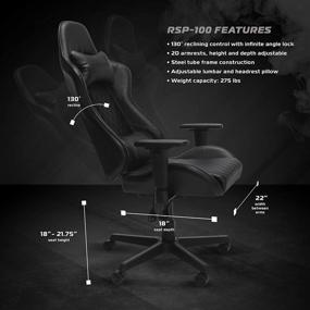 img 2 attached to 🎮 Upgrade Your Gaming Setup with the Respawn RSP-100 Racing Style Gaming Chair in Black