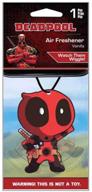 🚗 marvel comics deadpool wiggler car air freshener by plasticolor: revitalize your ride with deadpool's unmistakable style! logo