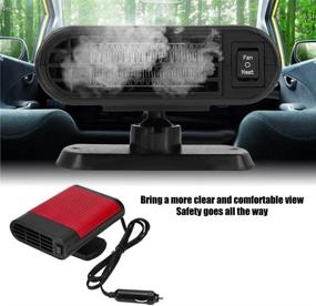 img 3 attached to 🚗 Keenso 12V Portable Car Heater: Fast Heating Defroster & Demister Fan for Windshield - Auto Hot Warmth on the Go (Black & Red)