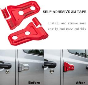 img 1 attached to 🔴 Yoursme Front Grille Insert Grill Covers & Headlight Lamp Cover Trim - Red for 2018-2020 Jeep Wrangler JL JLU Sport/Sports (17PCS/Set)
