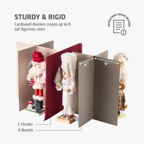 img 1 attached to 🎅 Christmas Figurine Storage Box | Zippered Closure, Protects up to 8 Figurines | 15-Inch Size | Durable Non-Woven Container with Handles | Ideal for Xmas Decorations Accessories