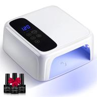 💅 ultimate uv led nail lamp 72w: rechargeable, adjustable led screen, 4 timer setting, automatic sensor & lcd display logo