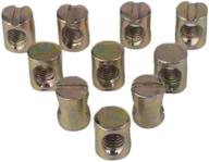 🔧 10-pack of metric m6 barrel nuts cross dowels slotted nuts for furniture beds, cribs, chairs - flammi логотип