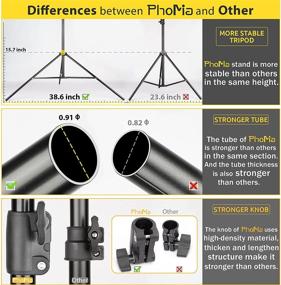 img 3 attached to 📸 Профессиональная стойка для фона PhoMia: Регулируемая система поддержки фона 10х8.2 фута с зажимами и сумкой для переноски