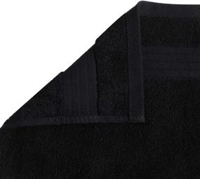 img 1 attached to Mawill Cotton Washcloths Set: Super Soft, Highly Absorbent Fingertip Towels for Fast Drying – 4-Pack, Black (13 x 13 inches)
