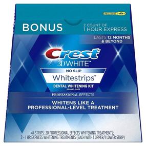 img 3 attached to 🦷 Crest 3D White Professional Effects Whitestrips with Bonus 1 Hour Express - 20+2 Treatments Teeth Whitening Kit