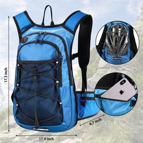 img 1 attached to 🎒 Hydration Pack Backpack with 2L Water Bladder for Outdoor Activities such as Hiking, Running, Cycling, Camping, and Climbing by EMDMAK