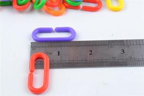 img 3 attached to 🔗 100-Piece Plastic C-Clips Hooks Chain Links for Rat Parrot Bird Toy Cage