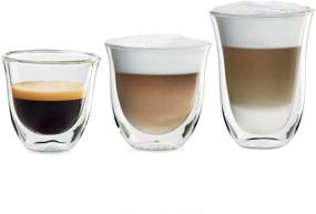 img 2 attached to 🍵 De'Longhi Fancy Collection: Set of 6 Clear Double Walled Thermo Glasses for Espresso, Cappuccino, and Latte Macchiato