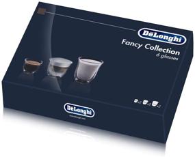 img 3 attached to 🍵 De'Longhi Fancy Collection: Set of 6 Clear Double Walled Thermo Glasses for Espresso, Cappuccino, and Latte Macchiato