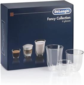 img 4 attached to 🍵 De'Longhi Fancy Collection: Set of 6 Clear Double Walled Thermo Glasses for Espresso, Cappuccino, and Latte Macchiato