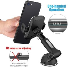 img 1 attached to WixGear Dashboard Telescopic Arm: The Ultimate Car Phone Holder for Any Smartphone