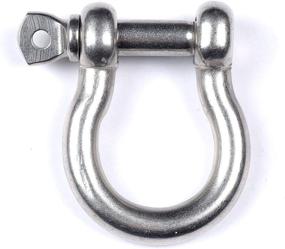 img 1 attached to 🔒 Mxeol D Ring Bow Shackle - Durable Off Road Shackles, High-Grade Stainless Steel 5/16" - (Pack of 3)