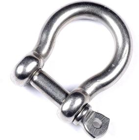 img 2 attached to 🔒 Mxeol D Ring Bow Shackle - Durable Off Road Shackles, High-Grade Stainless Steel 5/16" - (Pack of 3)