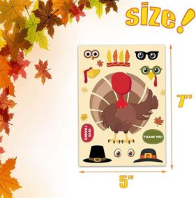 img 3 attached to 🦃 Happy Storm Thanksgiving Stickers: Fun Turkey Face Party Games and DIY Party Favors for Thanksgiving Deco (24 PCS)