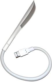 img 3 attached to 💡 USB Чтение Лампа с 14-ю светодиодами + гибкий гусиная шейка для ноутбука, ноутбука, настольного компьютера, ПК и компьютера MAC - диммируемый сенсорный переключатель, белый.