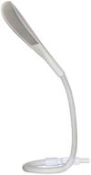 💡 usb reading lamp with 14 leds + flexible gooseneck for notebook laptop, desktop, pc and mac computer - dimmable touch switch, white logo