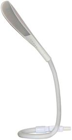 img 4 attached to 💡 USB Reading Lamp with 14 LEDs + Flexible Gooseneck for Notebook Laptop, Desktop, PC and MAC Computer - Dimmable Touch Switch, White
