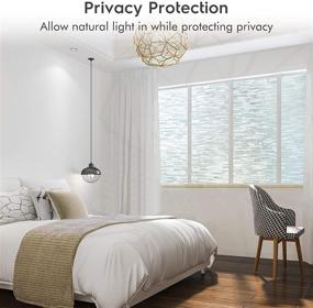 img 2 attached to 🌫️ Frosted Privacy Window Film: Adhesive-Free UV Blocking Covering for Home & Office - Haton 17.5 x 78.7 Inches