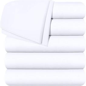 img 4 attached to 🛏️ Utopia Bedding Flat Sheets - 6 Pack - Soft Brushed Microfiber Fabric - Resistant to Shrinkage & Fading - Easy Care - Twin Size - White
