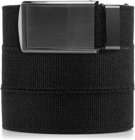 img 4 attached to SlideBelts Mens Canvas Belt Gunmetal Men's Accessories and Belts