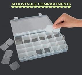 img 2 attached to Craft Storage Box: 36-Grid Organizer for Embroidery Thread, Beads, Jewelry, and More