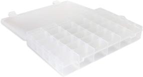 img 4 attached to Craft Storage Box: 36-Grid Organizer for Embroidery Thread, Beads, Jewelry, and More