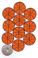 🏀 20 packs of 100% embroidered iron-on basketball patches (plain) - 2 x 10-packs logo