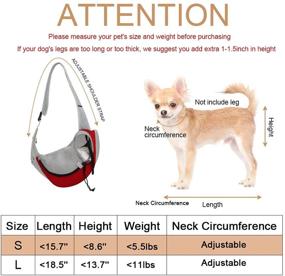 img 2 attached to 🐾 Breathable Mesh Pet Sling Bag for Small Cats and Dogs - Hands-Free Outdoor Travel Carrier with Adjustable Strap by YOYAKER