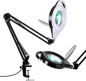 img 4 attached to TOMSOO Dimmable Magnifying Lamp Clamp Lighting & Ceiling Fans