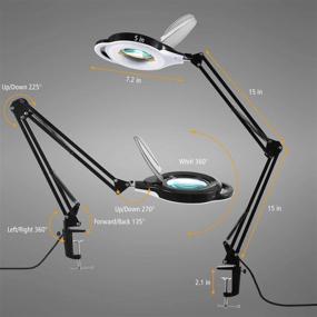 img 1 attached to TOMSOO Dimmable Magnifying Lamp Clamp Lighting & Ceiling Fans