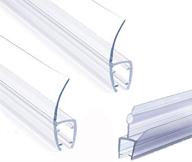 🚿 frameless shower door seal strip: weather stripping with drip rail for 3/8-inch glass - 39" length j+ 2pcs x 39" length h-type (3/8" glass) logo